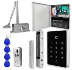 Система СКУД  KIT-T12MF-350UPS с доводчиком 85, блоком резервного питания, 7Ач, сенсорная панель, mifare